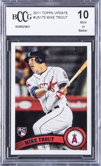 2011 Topps Update #AU175 Mike Trout Rookie Card - BCCG 10 MINT